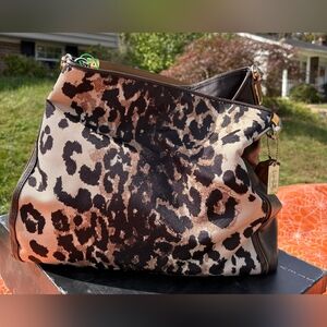 Coach Madison Phoebe oscelot leopard bag